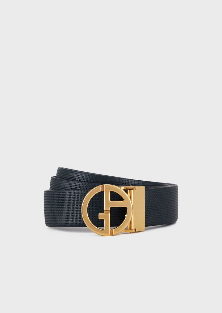 leather-belt-with-ga-logo-formed-of-micro-dots leather-belt-with-ga-logo-formed-of-micro-dots