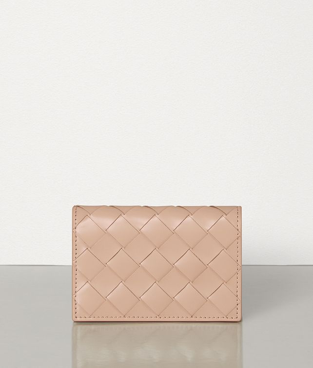 BOTTEGA VENETA CARD CASE IN INTRECCIATO SPAZZOLATO CALF Card Case Woman fp
