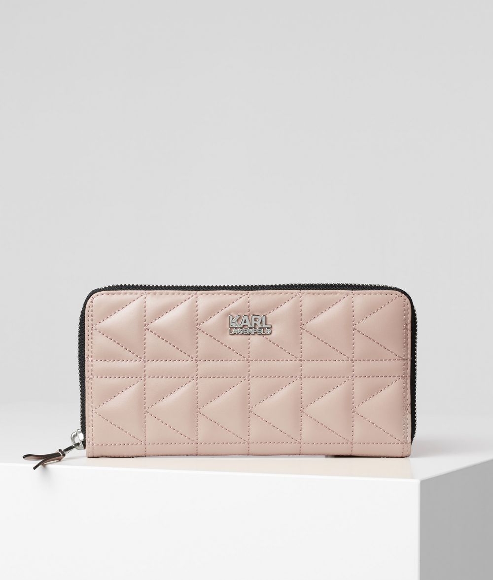 KARL LAGERFELD K/Kuilted Small Zip-Around Wallet Wallet Woman f