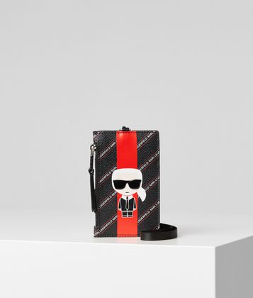 KARL LAGERFELD K/STRIPE IKONIK CARD HOLDER