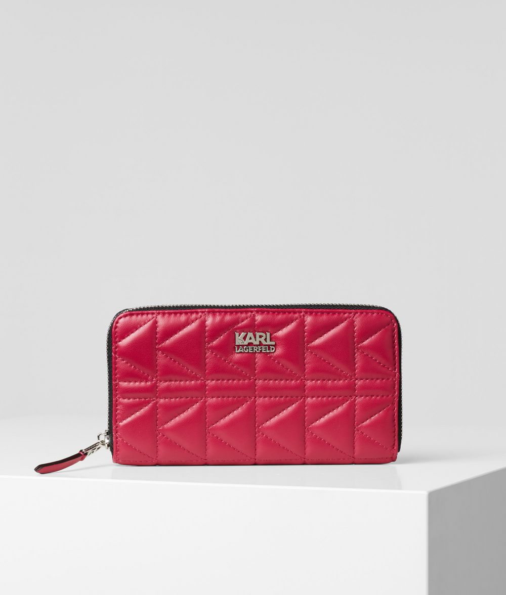 KARL LAGERFELD K/Kuilted Zip-Around Wallet Wallet Woman f