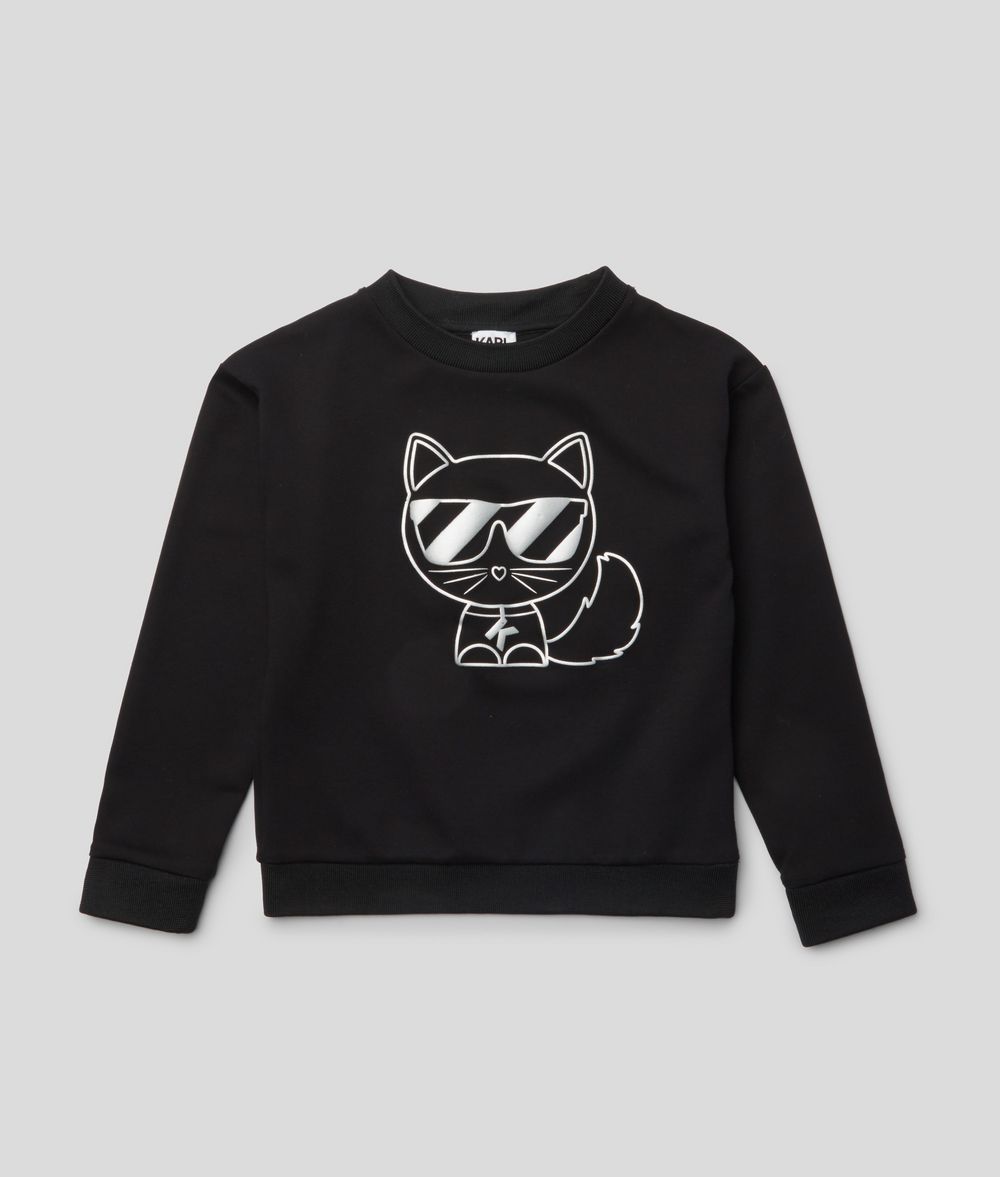 KARL LAGERFELD Choupette Outline Sweatshirt Kids’ Sweatshirt Woman f