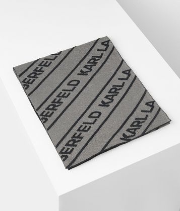 KARL LAGERFELD LOGO LUREX SCARF KARL LAGERFELD LOGO LUREX SCARF
