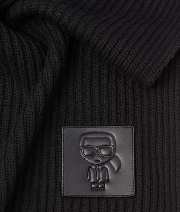 KARL LAGERFELD K/IKONIK PATCH SCARF KARL LAGERFELD K/IKONIK PATCH SCARF