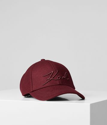 KARL LAGERFELD K/SIGNATURE FELT CAP KARL LAGERFELD K/SIGNATURE FELT CAP