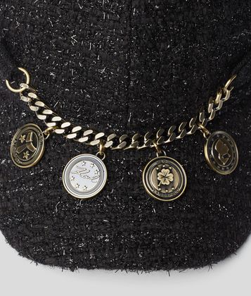 KARL LAGERFELD K/TREASURE TWEED CAP KARL LAGERFELD K/TREASURE TWEED CAP