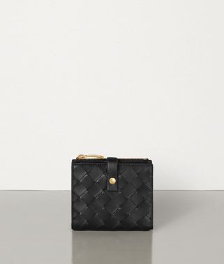 SMALL FRENCH WALLET IN INTRECCIATO NAPPA