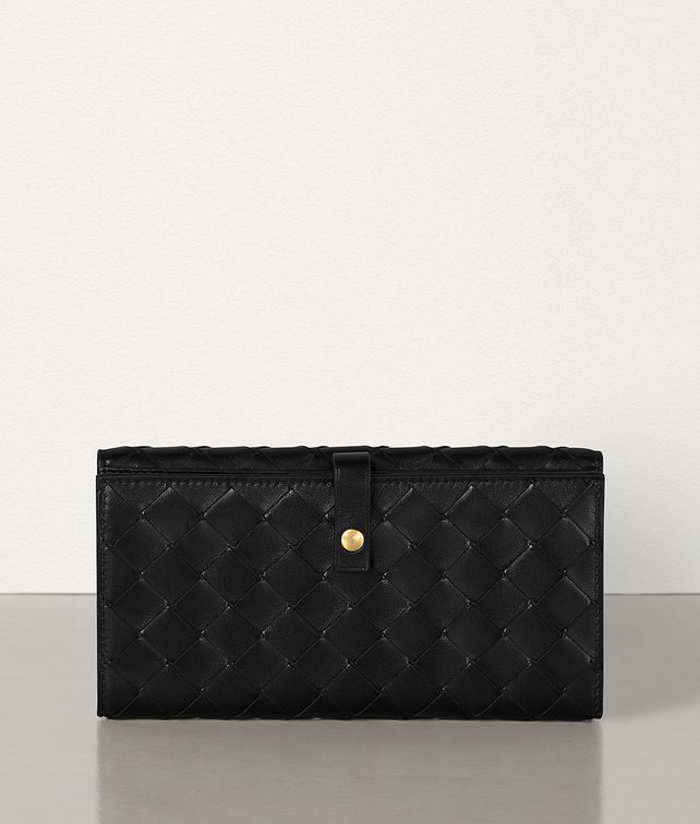 BOTTEGA VENETA LARGE FRENCH WALLET IN INTRECCIATO NAPPA Large Wallet Woman fp
