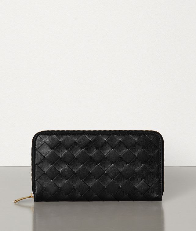 BOTTEGA VENETA ZIP-AROUND WALLET IN INTRECCIATO NAPPA Large Wallet Woman fp