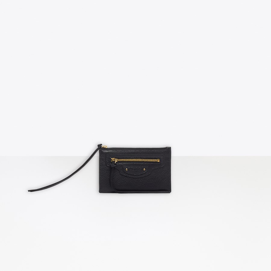 balenciaga card holder black