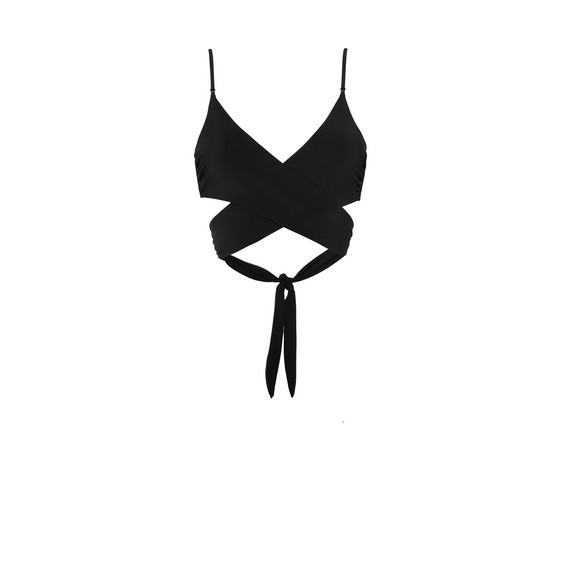 Black Wrap Bikini Top Stella Mccartney