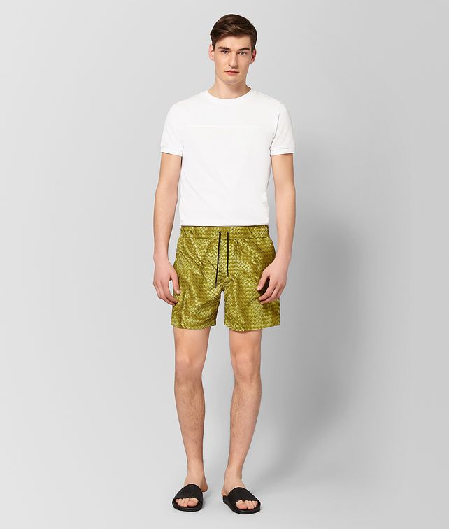 BOTTEGA VENETA OLIVE POLYESTER SWIMSUIT Swimwear Man fp