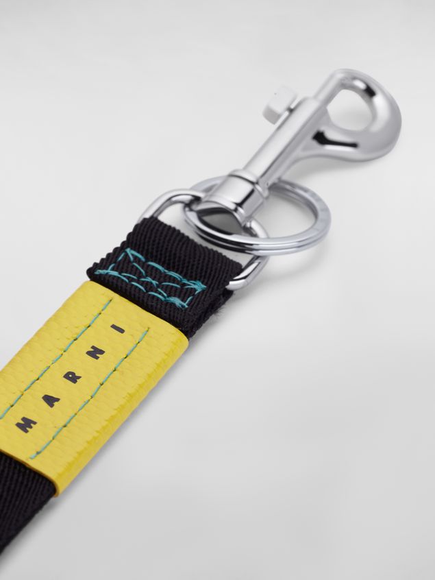 Key rings Marni Key ring in ribbon black and yellow Man