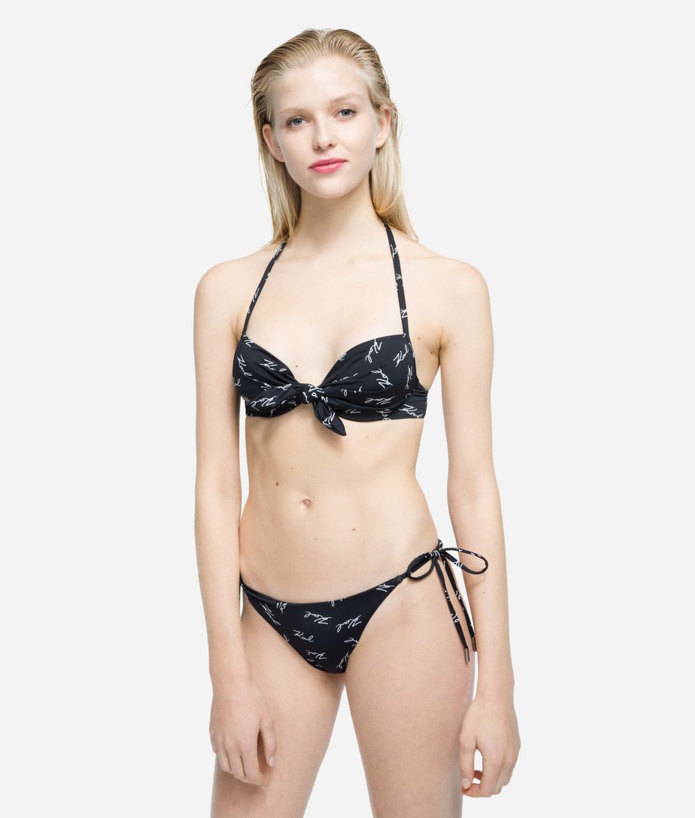 KARL LAGERFELD K/Signature Push-Up Top Swimwear Woman f