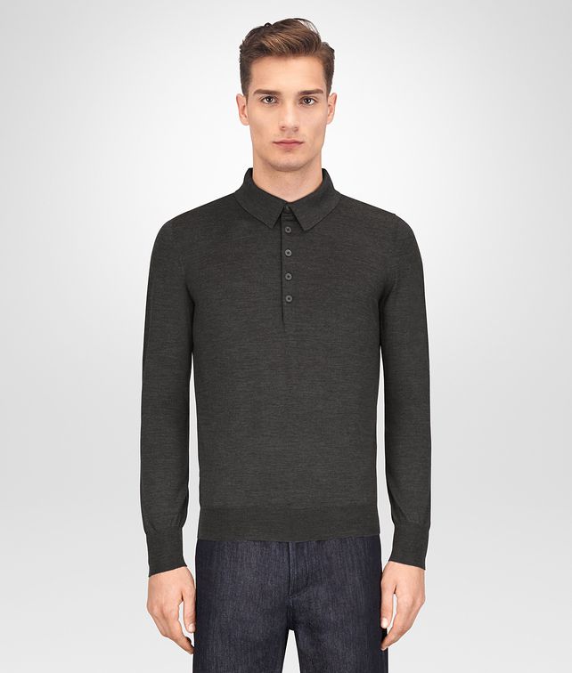 BOTTEGA VENETA DARK GREY MERINO SWEATER Knitwear Man fp