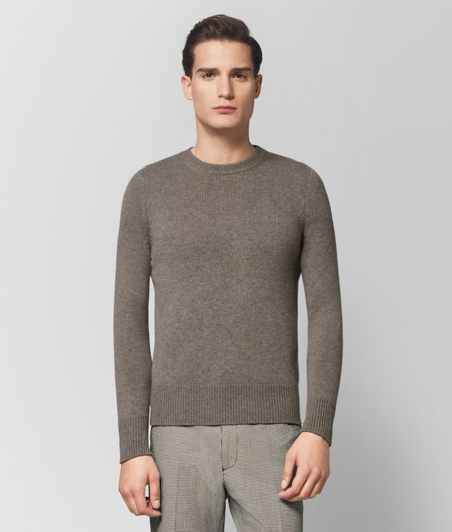 BOTTEGA VENETA DARK CEMENT CASHMERE SWEATER Knitwear Man fp