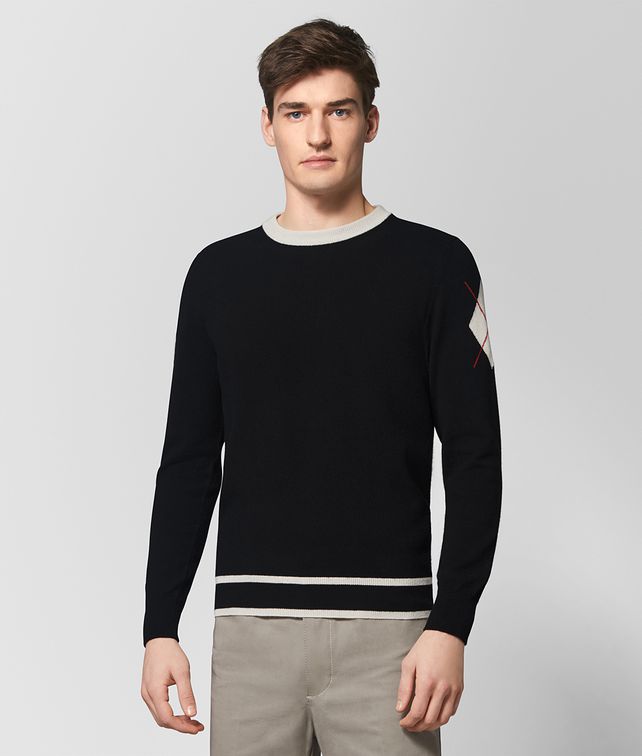 BOTTEGA VENETA NERO CASHMERE SWEATER Knitwear Man fp