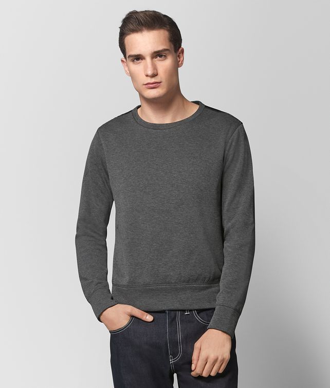 BOTTEGA VENETA NEW LIGHT GREY COTTON SWEATER Knitwear Man fp