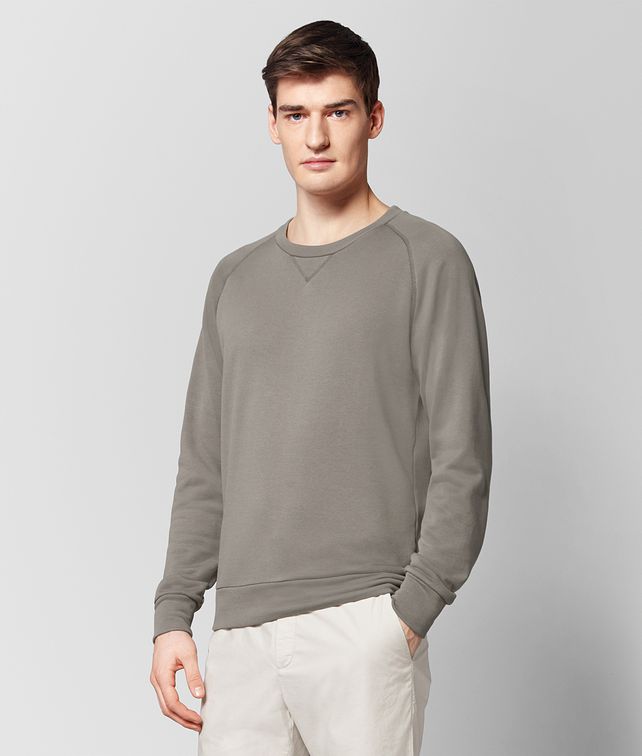 BOTTEGA VENETA STEEL COTTON SWEATSHIRT Knitwear Man fp