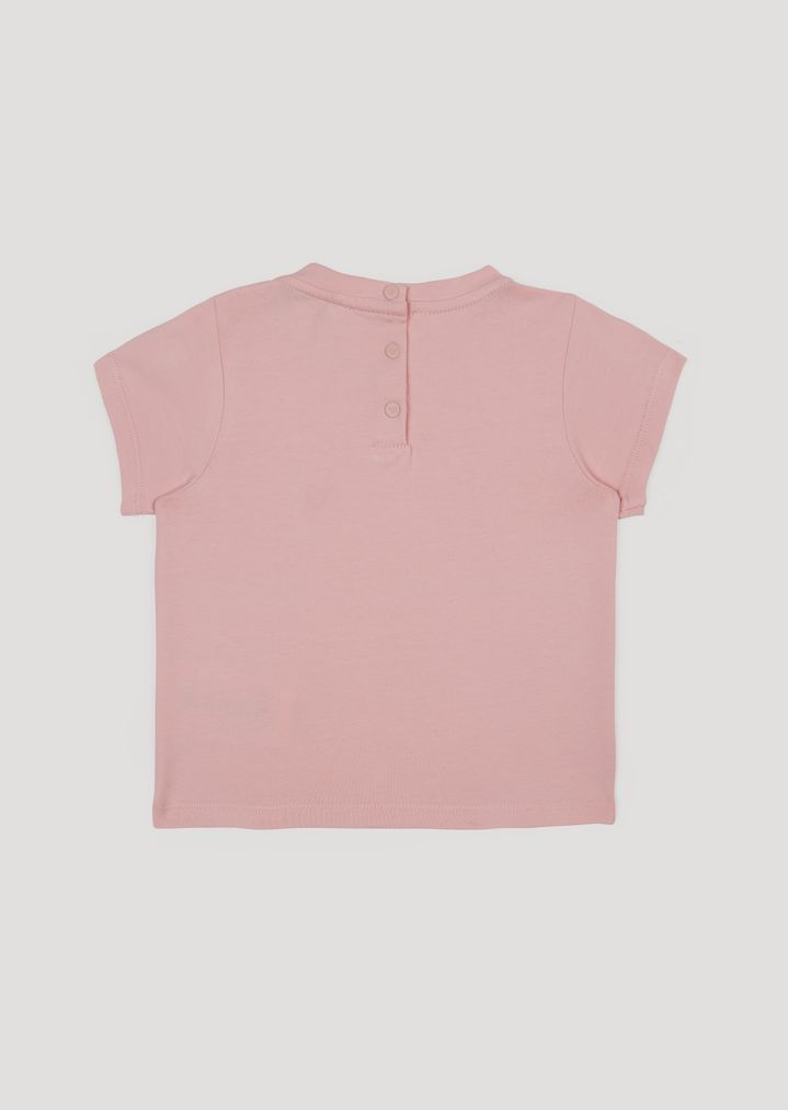 Camiseta de algodón con estampado de animadoras y pequeñas nubes Camiseta de algodón con estampado de animadoras y pequeñas nubes