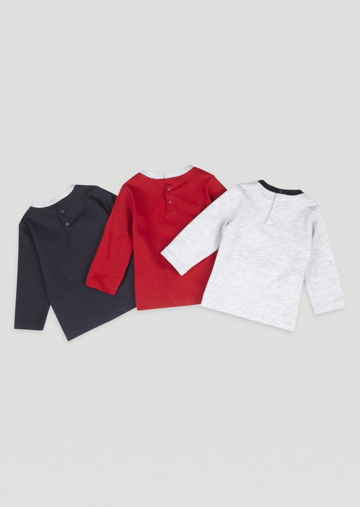 Pack con 3 jerséis de manga larga con estampado colegial Pack con 3 jerséis de manga larga con estampado colegial