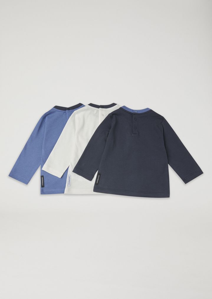 Pack con 3 jerséis de manga larga con estampado colegial Pack con 3 jerséis de manga larga con estampado colegial