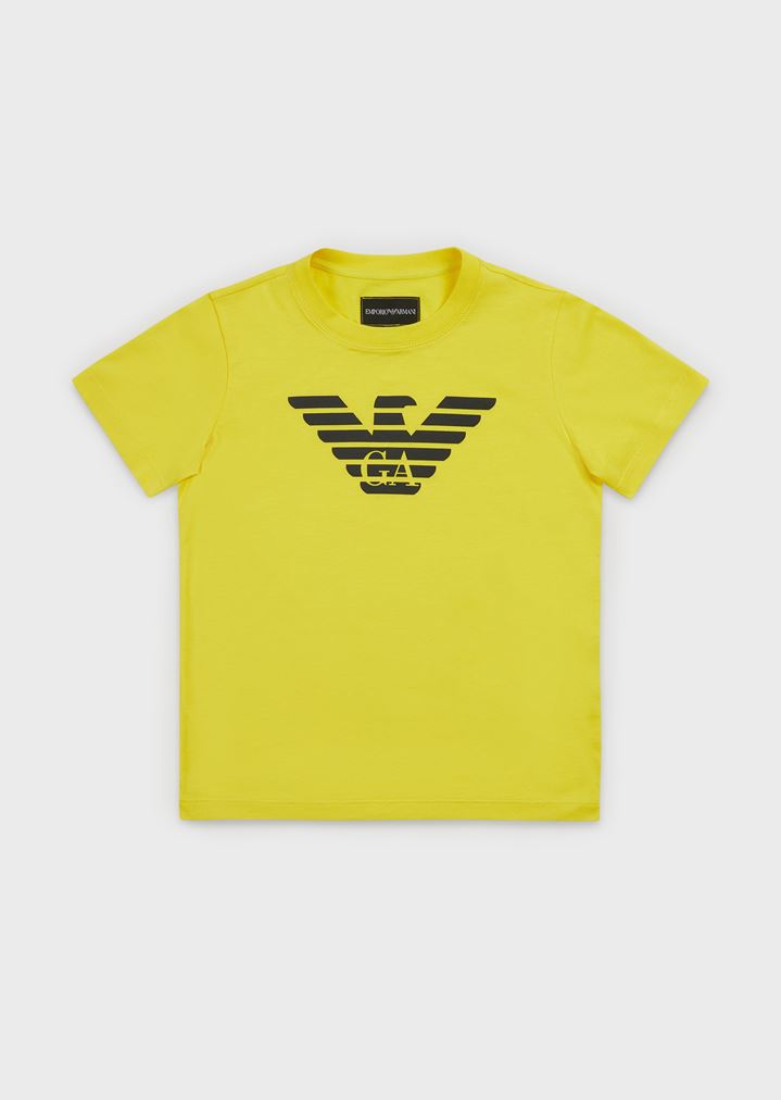 Camiseta de punto de algodón con logotipo de gran tamaño Camiseta de punto de algodón con logotipo de gran tamaño