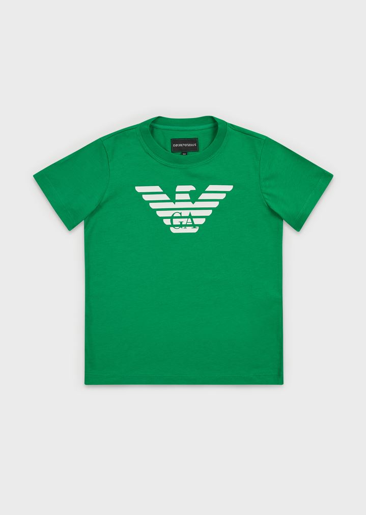 Camiseta de punto de algodón con logotipo de gran tamaño Camiseta de punto de algodón con logotipo de gran tamaño