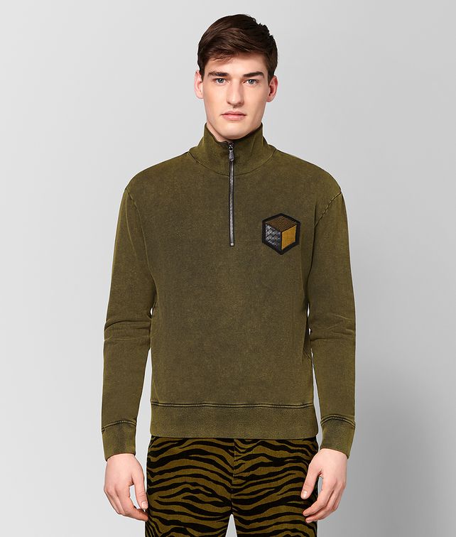 BOTTEGA VENETA DARK CHAMOMILE COTTON SWEATER Knitwear Man fp