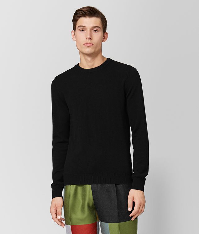 BOTTEGA VENETA NERO CASHMERE SWEATER Knitwear Man fp