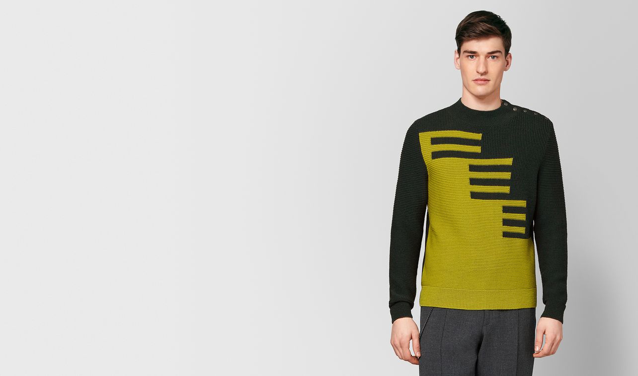 dark moss/chamomile wool sweater landing