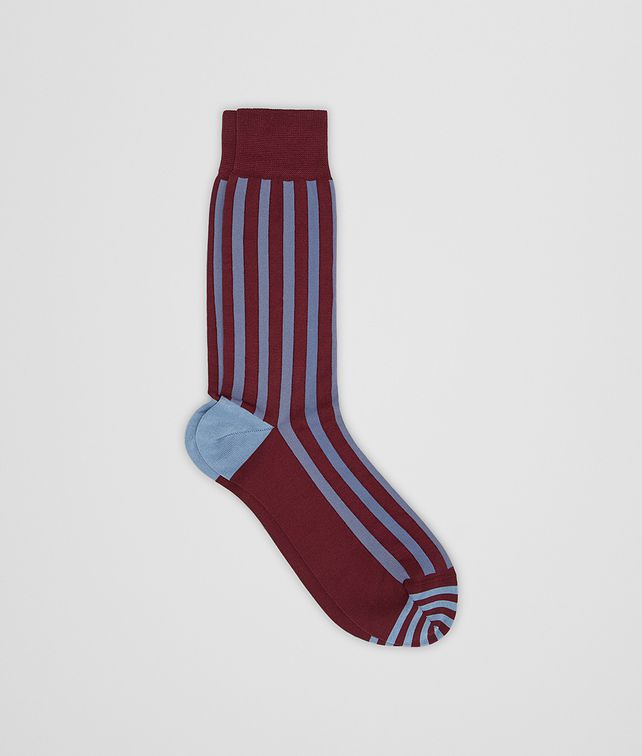 BOTTEGA VENETA AMARANTH/SKY BLUE COTTON SOCKS Socks Man fp