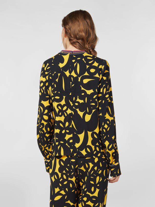 Long Sleeve Shirt Marni Sablé viscose shirt with Danna print Woman