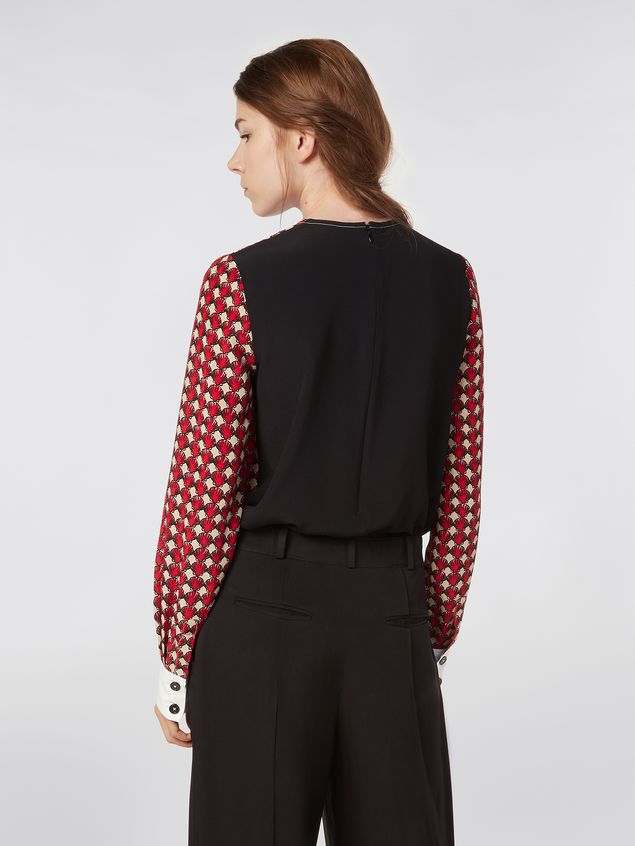 Long Sleeve Shirt Marni Silk crepe shirt with Shell print Woman