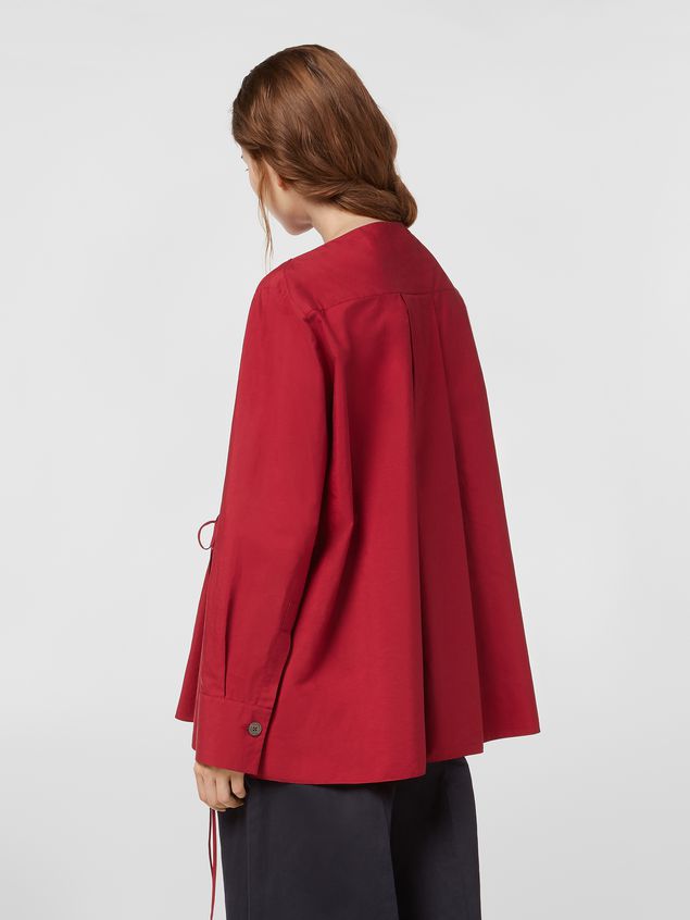 Long Sleeve Shirt Marni Boat-neck blouse in poplin Woman