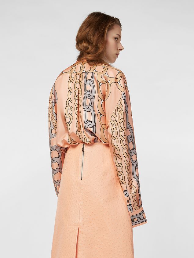 Long Sleeve Shirt Marni Shirt in silk twill with Chaine print Woman