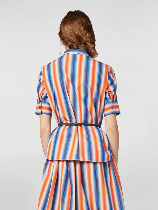 Short Sleeve Shirt Marni Shirt in faded striped poplin Woman