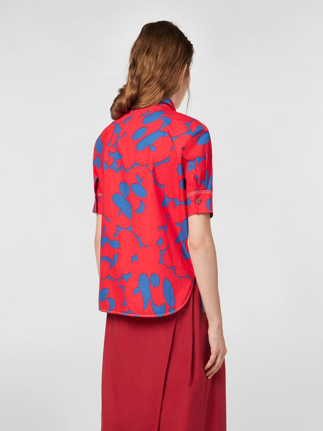 Short Sleeve Shirt Marni Poplin shirt with Belou print Woman