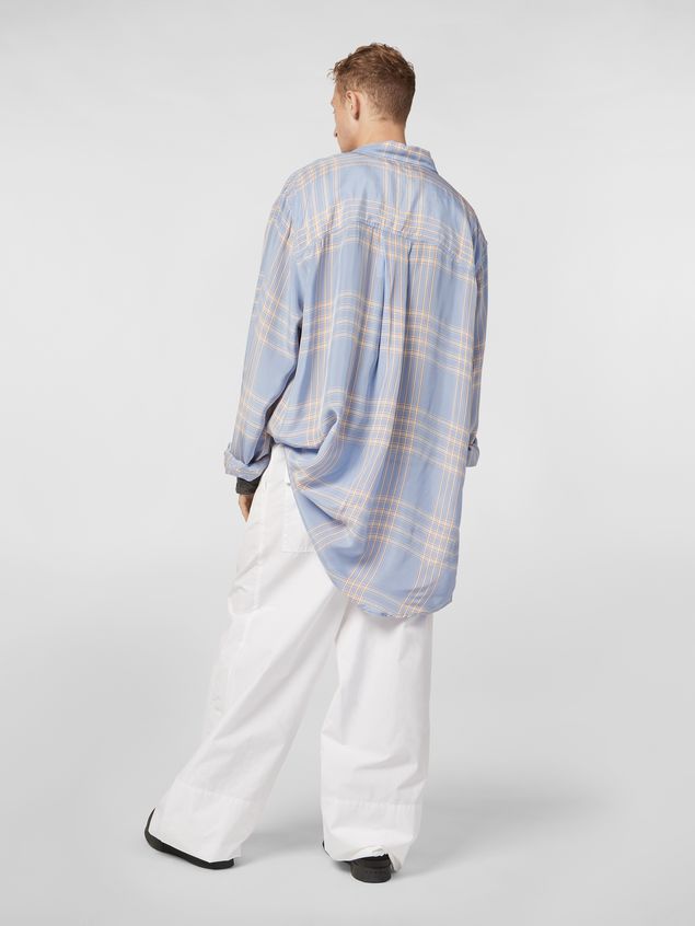 Long Sleeve Shirt Marni Extra-long shirt in macro plaid viscose Man