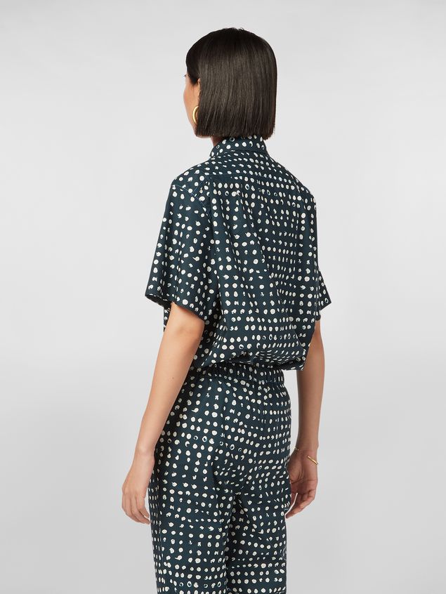Medium Sleeve Shirt Marni Short-sleeved shirt in cotton poplin Cerere print Woman