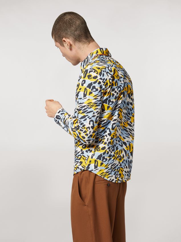 Long Sleeve Shirt Marni Cotton poplin shirt Camoleo print Man