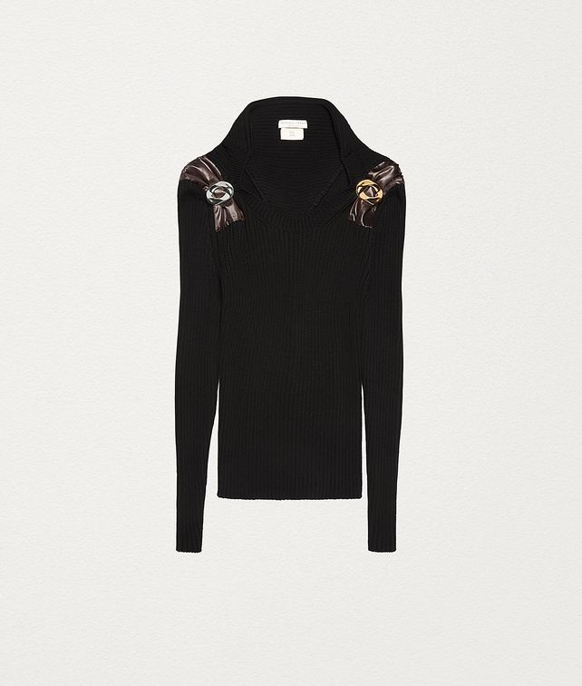 BOTTEGA VENETA PULLOVER IN TECHNO WOOL Knitwear Woman fp