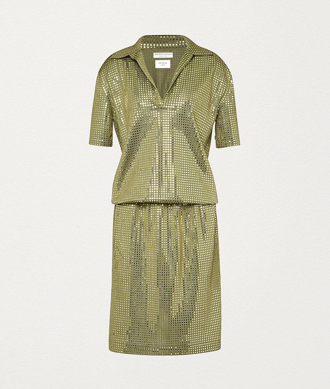 BOTTEGA VENETA DRESS IN EMBELLISHED SILK Knitwear Woman fp