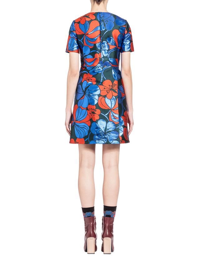 Dress In Jacquard Lamé Pimpernel Blossom Pattern from the Marni Fall