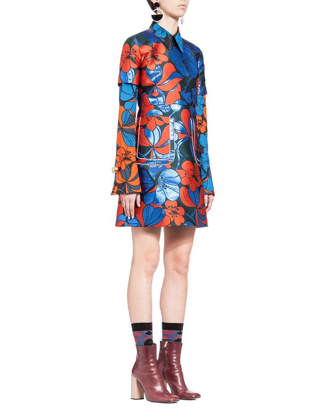 Dress In Jacquard Lamé Pimpernel Blossom Pattern ‎ from the Marni ‎Fall ...