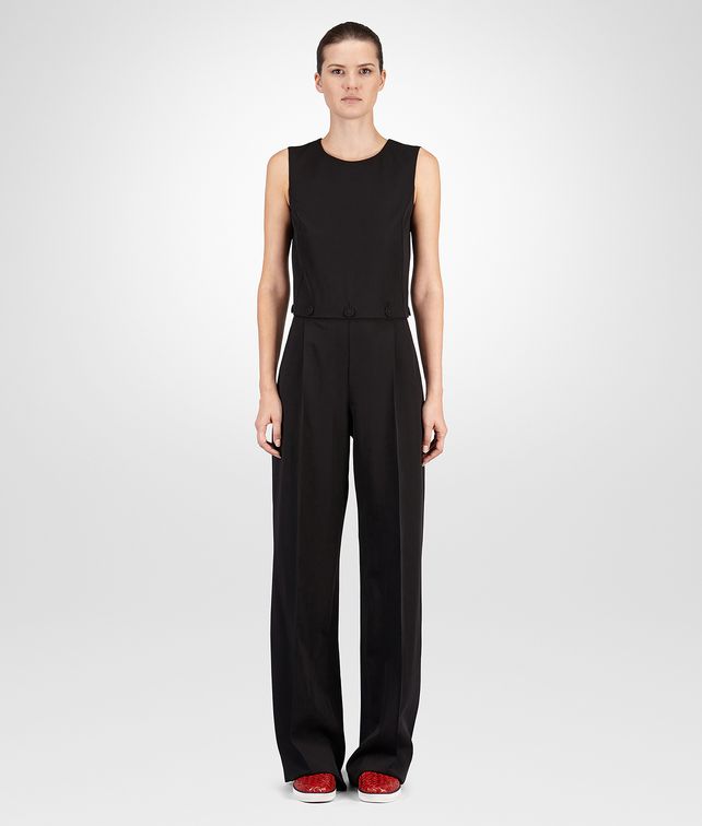 BOTTEGA VENETA JUMPSUIT IN NERO WOOL GABARDINE Dress Woman fp