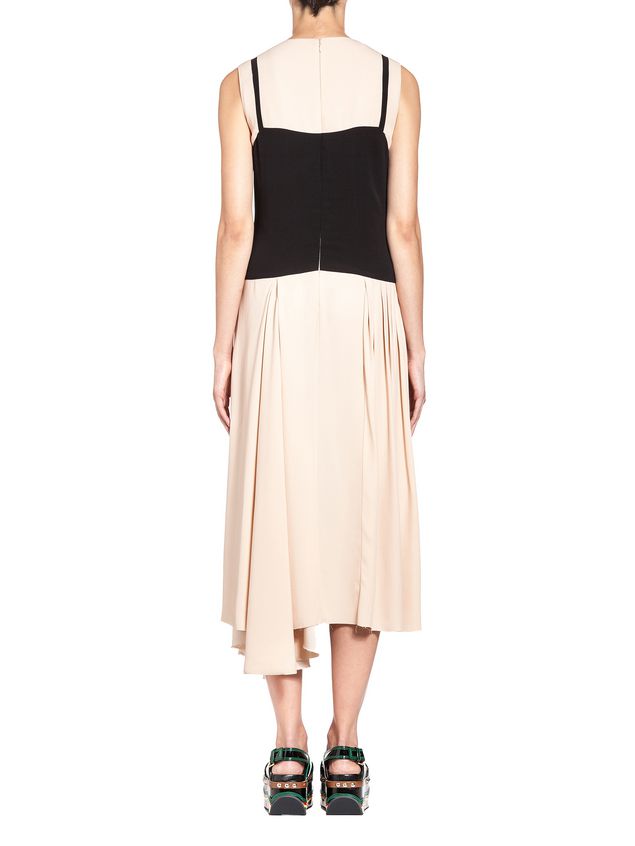 Sleeveless Dress Marni Crewneck dress in crepe envers satin Woman