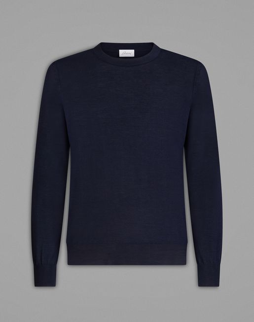 navy blue crew neck sweater