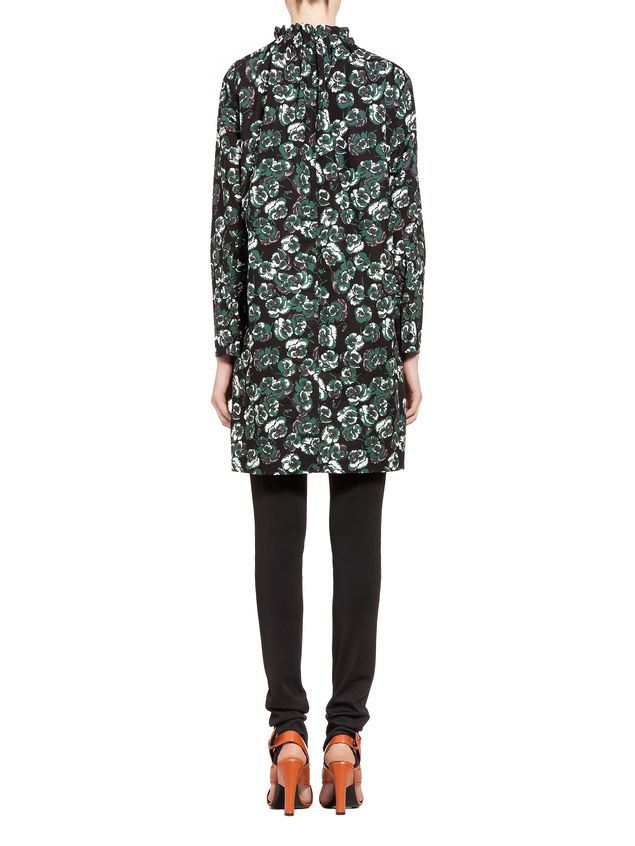Long Sleeve Dress Marni Poplin dress Poetry Flower Woman