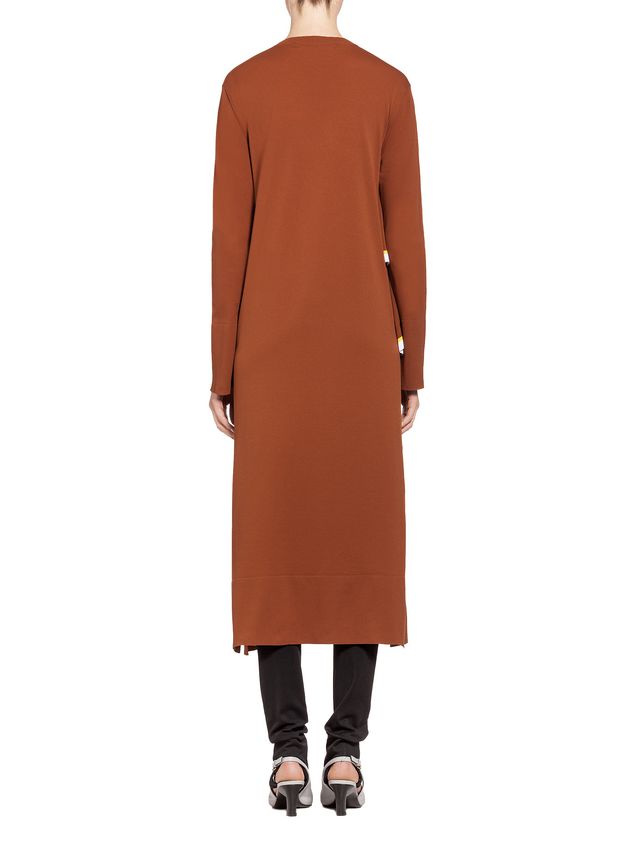 Long Sleeve Dress Marni Stocking-stitched nylon dress Woman
